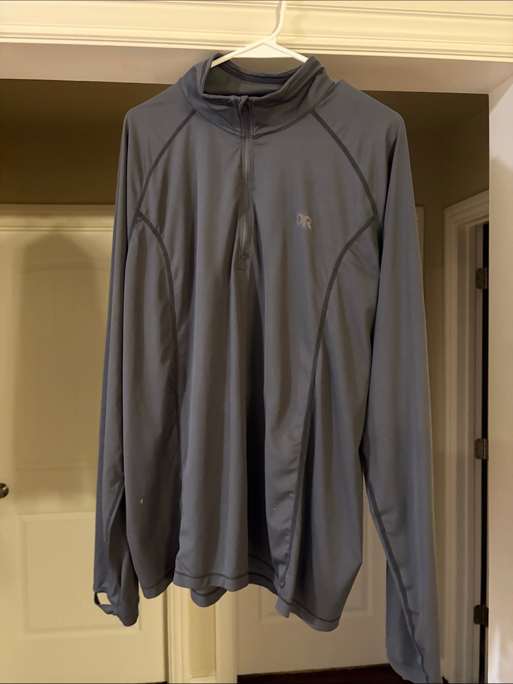 Outdoor Research Echo Slate Blue Lightweight Quarter-Zip Pullover